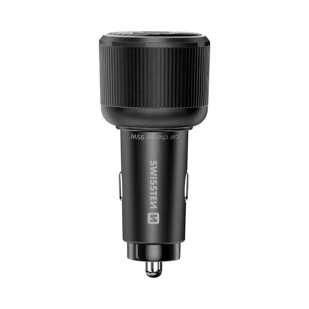 Swissten Car Charger 95W, Dual USB-C & USB-A
