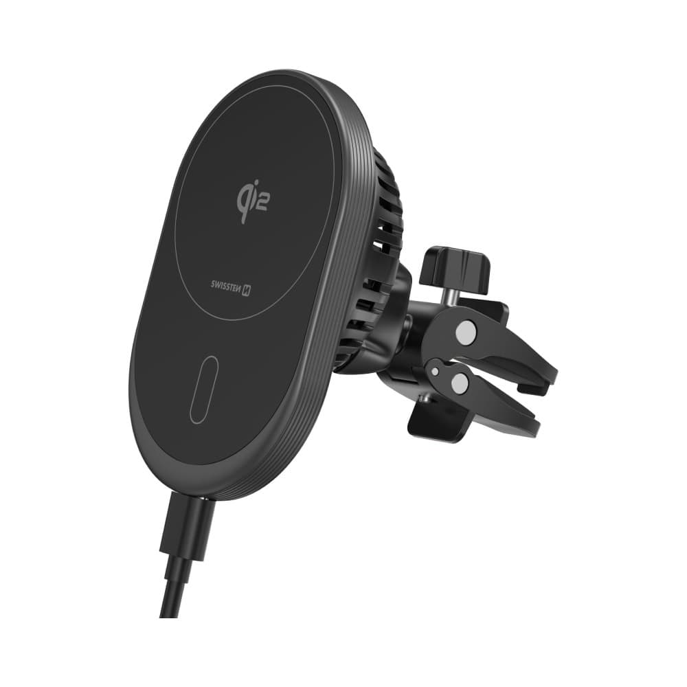 Swissten MagRide Qi2 AirVent Magnetic Car Holder with Wireless Charging